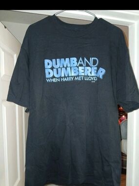 Black 'Dumb and Dumberer: When Harry Met Lloyd'Graphic Tee Very Rare Collectible
